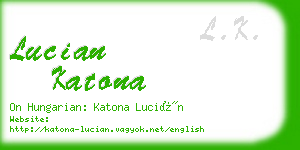 lucian katona business card